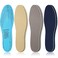 Sintege 3 Pairs Breathable Shoe Insoles Inserts Soft Cushioning DoubleLayer Latex Foam Perforated Replacement Insoles for Men 711 Woman 28Gray Dark Blue Khaki