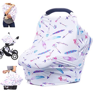 Hicoco Car Seat Covers for Babies Carseat Canopy Multiuse Breastfeeding Covers Girls and Boys Baby Shower Gifts