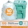PlasticMill Heavy Duty Trash Bags Clear Garbage Bags Plastic Trash Bags for Large Rolling Trash Bins Tall Trash Bags 100Gallon Large Kitchen Trash Bags 13 Mil 67x79 10Count