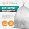 PlasticMill Heavy Duty Trash Bags Clear Garbage Bags Plastic Trash Bags for Large Rolling Trash Bins Tall Trash Bags 100Gallon Large Kitchen Trash Bags 13 Mil 67x79 10Count