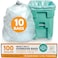 PlasticMill Heavy Duty Trash Bags Clear Garbage Bags Plastic Trash Bags for Large Rolling Trash Bins Tall Trash Bags 100Gallon Large Kitchen Trash Bags 13 Mil 67x79 10Count