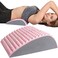 YESINDEED Back Stretcher Pillow Lumbar Support Cushion for Back Stretching Posture Support Ergonomic Drop Shape Design Comfortable Use at Home Office or Floor Pink