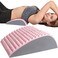 YESINDEED Back Stretcher Pillow Lumbar Support Cushion for Back Stretching Posture Support Ergonomic Drop Shape Design Comfortable Use at Home Office or Floor Pink