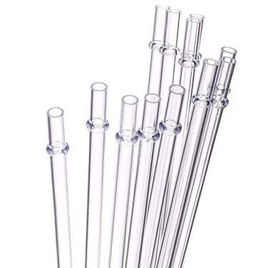 Dakoufish 11 Inch Clear Reusable Thick Plastic Drinking Straws Extra Long for 24oz 30oz 40oz Mason Jar TumblersSet of 12 Pcs Straws with Cleaning Brush 11inch Clear
