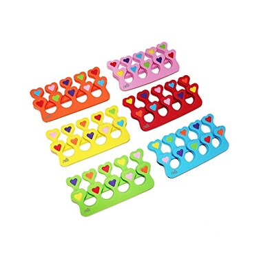 ZMOI Premium Colorful Heart Toe Separators Cute Design for Kids Super Soft Durable 24 Pieces