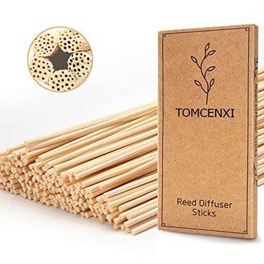 أعواد ناشر العطور TOMCENXI، 120 قطعة، أعواد من خشب الروطان الطبيعي بطول 75 بوصة، أعواد بديلة لناشر العطور بالزيوت العطرية