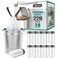 Teivio 26 Gallon 220 Counts Strong Drawstring Trash Bags Garbage Bags by Bathroom Bin Liners 2253 Gal Small Plastic Bags for home office kitchen fit Code R 10 Liter Trash Can