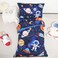 SWESEN Toddler Bedding Set for Boys Blue Space Toddler Boy Bedding Set Soft Lightweight 4 Piece Toddler Comforter Sets Include Comforter Flat Sheet Fitted Sheet Pillowcase