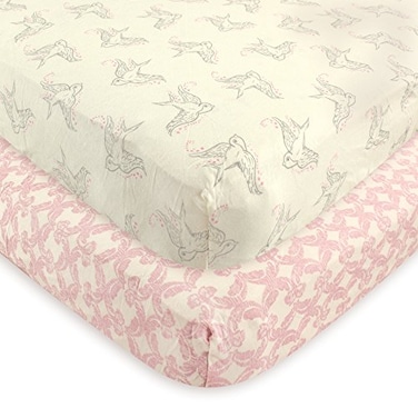 Touched by Nature Unisex Baby and Toddler Organic Cotton Crib Sheet Bird One Size