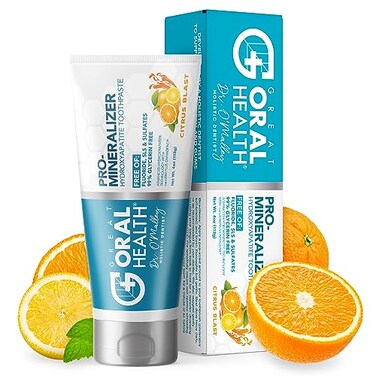 Great Oral Nano hydroxyapatite Toothpaste Fluoride Free Dentist Formulated Pro Remineralizing Toothpaste Plus Anti Cavity Xylitol Tooth Remineralization for Sensitive Teeth Enamel Support in Citrus Bl