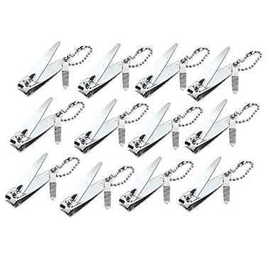 مقص أظافر YWQ مكون من 12 قطعة من Swing Out Nail CleanerFile، هدية رائعة للرجال والنساء، يتميز بقصافة حادة من الفولاذ المقاوم للصدأ مع ذراع ضغط عريض وسهل الاستخدام.