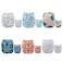 ALVABABY 6 Pack Cloth Diaper with 12 Inserts One Size Adjustable Washable Reusable Diaper Cover for Baby Girls and Boys