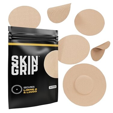 أغطية مستشعرات جهاز مراقبة الجلوكوز المستمر Skin Grip Freestyle Libre 2 Lingo CGM، لاصق مقاوم للماء والعرق، يدوم من 10 إلى 15 يومًا، شريط طبي مقطوع مسبقًا، عبوة من 20 قطعة، لون بيج