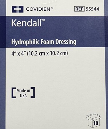Kendall Copa Hydrophilic Foam Dressing 4x4 Box of 10 KND55544 BX