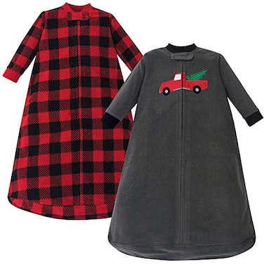 Hudson Baby Unisex Baby LongSleeve Fleece Sleeping Bag Christmas Tree 09 Months