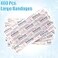 Sinmoe 400 Pcs Large Bandages Bulk Big Flexible Adhesive Wound Care Fabric Bandages for Care and Protect Wounds 2 x 4 Inch