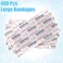 Sinmoe 400 Pcs Large Bandages Bulk Big Flexible Adhesive Wound Care Fabric Bandages for Care and Protect Wounds 2 x 4 Inch