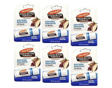 Palmer's Palmers Cocoa Butter Formula Moisturizing Lip Balm 015 oz Pack of 6