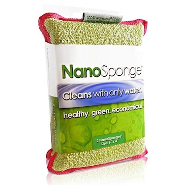 Life Miracle Nano Sponge Cleaning Sponges Supersized Everyday Heavy Duty Household Kitchen and Dish Sponge 2 Pack 6 x 4
