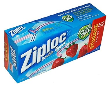 Ziploc Double Zipper Storage Bags Gallon 52 Count