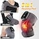 MOAJAZA Heated Knee Massager Shoulder Heating Pads Elbow Brace 3 in 1 with Vibration Cordless Rechargeable Heating Knee Warmers Wrap for Shoulder Elbow Knee Stress Relief