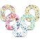 ExpressionMed Omnipod 5 Overpatch Waterproof Secure Sensor Covers NonFraying Material EasyApply Split Backing Sweat Shower Resistant Pack of 5 Pastel Flowers Variety Pack Made in USA