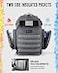 Dinictis Dad Diaper Bag Mens Diaper Bag Backpack with Diaper Changing Mat Military Diaper Backpack with Molle Webbing Waterproof Pouch Baby Wipes pocket Insulated Bottle Pockets Dark Grey
