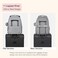 BabbleRoo Diaper Bag Backpack Travel Large Baby Diaper Bag with Changing pad Waterproof Baby Bags for Mom Dad Unisex Bags with Pacifier Case Luggage Strap Stroller Clips Light Gray