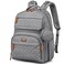 BabbleRoo Diaper Bag Backpack Travel Large Baby Diaper Bag with Changing pad Waterproof Baby Bags for Mom Dad Unisex Bags with Pacifier Case Luggage Strap Stroller Clips Light Gray