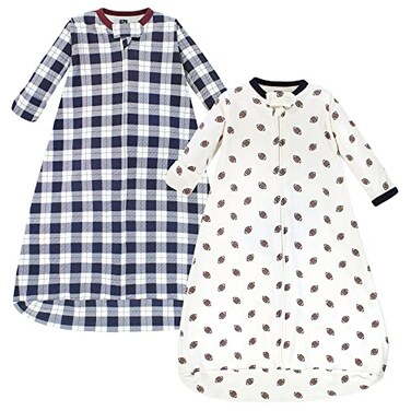 Hudson Baby Unisex Baby Cotton LongSleeve Wearable Sleeping Bag Sack Blanket Football 03 Months