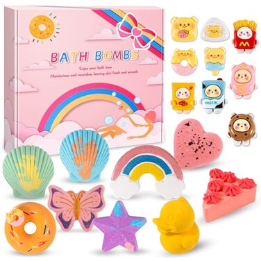 BusyMouth Bath Bombs for Kids with Surprise Toys Inside Gift Set