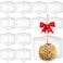 Juexica 100 Pcs Candy Apple Boxes with Hole 4 x 4 x 4 Inch Caramel Apple Container Treat Gift Boxes for Wedding Birthday Party Chocolates Cookies Cake Pops Clear