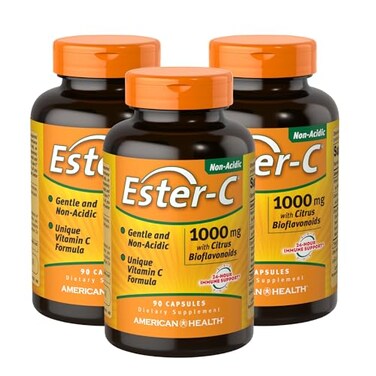 American Health EsterC 1000 mg with Citrus Bioflavonoids Products 90 Caps 3 Count