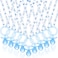 قلادة لهايات لحفلات استقبال المولود من كوم، 36 قطعة، مصنوعة من الأكريليك، هدايا تذكارية للحفلات، قلادة ساحرة لتزيين طاولة حفل استقبال المولود، لون أبيض وأزرق