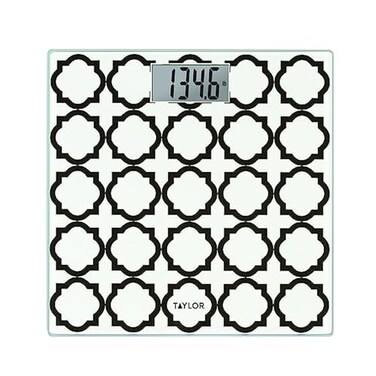 Taylor Glass Digital Bath Scale White Lattice 100 Count