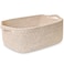 ABenkle Small Storage Basket with Handles Cotton Rope Woven Dog Cat Toy Bin Decorative Shelves Closet Organizing for Nursery Laundry Bedroom Bathroom 142x 11x 51