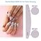 AhaTopia 8080 Grit Nail Files 10 Pack Emery Boards for Acrylic Nails and Gel Nails Coarse Nail File Double Sided 80 Grits Emory Professional Nail Filers Reusable Washable Manicure Curved Gray