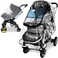 Vaxaape Stroller Rain Cover and Baby Stroller Mosquito Net2Piece SetUniversal Stroller AccessoryWaterproof Windproof ProtectionProtect from Dust SnowBaby Travel Weather Shield