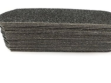 QAQ 60 GRIT Stainless Steel Pedicure File Refill Pads 60 Count 60 GRIT Black