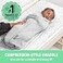 SwaddleMe من Ingenuity، كبسولة لفّ ضغط للأطفال، بسحاب ثنائي الاتجاه لتغيير الحفاضات بسهولة، يحسّن النوم، ويهدئ رد الفعل المفاجئ، مناسب لعمر شهرين، 10 TOG، عبوة من قطعتين، أحبك