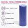 FitOn Foam Roller for Muscle Recovery Compact and Portable HighDensity Foam Roller for Back Massage Deep Tissue Relief and Home Exercise Ideal for Use on Neck Leg Soreness 12x4 Purple