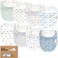 KeaBabies 8Pack Organic Baby Bibs for Drooling and Teething Vessels
