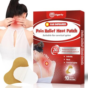 Generic tigerty far Infrared Patch Portable Neck and Shoulder Heating pad and Relief Patch for Cervical Spine 10 Pieces
