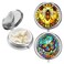 Sibba 2Pcs Portable Medicine Pill Case Moisture Proof Pocket Pill Organizer Dispenser Cute Compact Nice Tablet Box BeeButterfliy Medicine Pills Box Metal Pillbox with Mirror for Vitamins Fish Oil