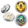 Sibba 2Pcs Portable Medicine Pill Case Moisture Proof Pocket Pill Organizer Dispenser Cute Compact Nice Tablet Box BeeButterfliy Medicine Pills Box Metal Pillbox with Mirror for Vitamins Fish Oil