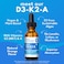 Bold Botanica Vitamin D3K2A Liquid Drops for Adults and Kids 2500 IU Vegan D3 from Algae with K2 MK7 A 3in1 Complex for Immune Bone Heart Support Orange Flavor 1 FL OZ 60 Servings