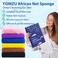YOMZU African Net Sponge Exfoliating Bath Sponge Scrubbing Long Rag Wash Shower Body Scrubber 6 Pieces