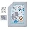 طقم مفروشات سرير أطفال من Bedtime Originals بتصميم Jungle Fun، مكون من 3 قطع، لون أزرق رمادي، عبوة من قطعة واحدة