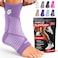 رباط كاحل SS SLEEVE Sleeve Stars للنساء والرجال، رباط للكاحل لعلاج التواء الكاحل، كم ضاغط لتخفيف التهاب اللفافة الأخمصية، دعم سهل التخصيص مع حزام قابل للإزالة، SingleM1012، بنفسجي فاتح