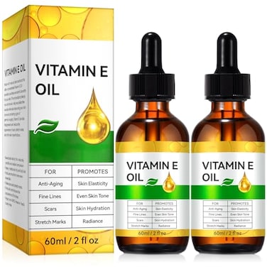 IKZEE Vitamin E Oil for Face and Skin Ultra Concentrated Pure Vitamin E Oil for Deep Moisturizing Hair Care 2 Packs